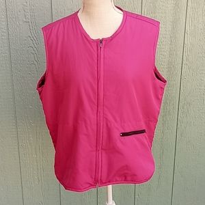 Merona Pink Full Zip Vest XL